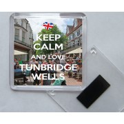 Keep Calm and Love Tunbridge Wells - Square Acrylic Fridge Magnet