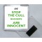 Stop the Cull Badgers are Innocent - Square Acrylic Fridge Magnet