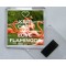 Keep Calm and Love Flamingos - Square Acrylic Fridge Magnet