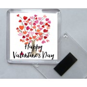 Happy Valentine's Day - Square Acrylic Fridge Magnet