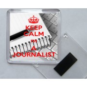 Keep Calm I'm a Journalist - Square Acrylic Fridge Magnet