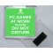PC Gamer at Work Please Do Not Disturb - Square Acrylic Fridge Magnet