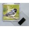 Keep Calm and Love Chickadees - Square Acrylic Fridge Magnet