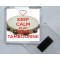 Keep Calm Play Your Tambourine - Square Acrylic Fridge Magnet
