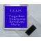 T. E. A. M. Together Everyone Achieves More - Square Acrylic Fridge Magnet
