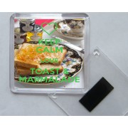 Keep Calm Love Toast & Marmalade - Square Acrylic Fridge Magnet