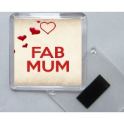 Fab Mum - Square Acrylic Fridge Magnet