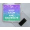Keep Calm and Celebrate - Square Acrylic Fridge Magnet