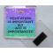 Education is Important But Art is Importanter - Square Acrylic Fridge Magnet