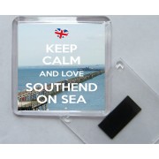 Keep Calm and Love Southend on Sea - Square Acrylic Fridge Magnet