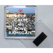 Keep Calm and Love Ramsgate - Square Acrylic Fridge Magnet