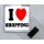 I Love (heart) Shopping - Square Acrylic Fridge Magnet