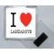 I Love (heart) Lanzarote - Square Acrylic Fridge Magnet