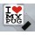 I Love (heart) My Pug - Square Acrylic Fridge Magnet