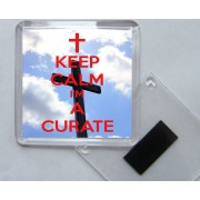 Keep Calm I'm a Curate - Square Acrylic Fridge Magnet