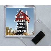 Keep Calm and Love Thorpeness - Square Acrylic Fridge Magnet