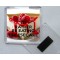 I'd Rather be Eating Cheesecake - Square Acrylic Fridge Magnet