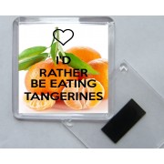 I'd Rather be Eating Tangerines - Square Acrylic Fridge Magnet