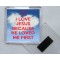 I Love Jesus Because He Loved me First - Square Acrylic Fridge Magnet