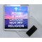 Jesus is my Saviour Not my Religion - Square Acrylic Fridge Magnet