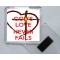 God's Love Never Fails - Square Acrylic Fridge Magnet