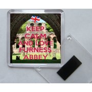 Keep Calm and Love Furness Abbey - Square Acrylic Fridge Magnet