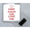 Keep Calm and Love Uni - Square Acrylic Fridge Magnet