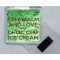 Keep Calm and Love Mint Choc Chip Ice Cream - Square Acrylic Fridge Magnet