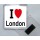 I Love (heart) London - Square Acrylic Fridge Magnet