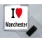 I Love (heart) Manchester - Square Acrylic Fridge Magnet