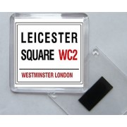 Leicester Square - Square Acrylic Fridge Magnet