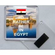 I'd Rather be in Egypt - Square Acrylic Fridge Magnet