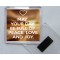 May Your Day be Full of Peace, Love and Joy. - Square Acrylic Fridge Magnet