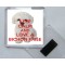 Keep Calm and Love a Bichon Frise - Square Acrylic Fridge Magnet