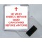 He who Kneels before God can Stand before Anyone - Square Acrylic Fridge Magnet
