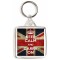 Keep Calm and Carry On - Square Keyring