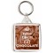 Keep Calm and Eat Chocolate - Square Keyring