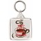 Keep Calm and Drink Coffee - Square Keyring