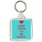 Keep Calm and Be Happy - Square Keyring