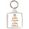 Keep Calm and Love Owls - Square Keyring