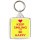 Keep Smiling and Be Happy - Square Keyring
