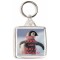 Keep Cool and Hug a Penguin - Square Keyring