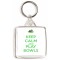 Keep Calm and Play Bowls - Square Keyring