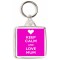 Keep Calm and Love Mum - Square Keyring