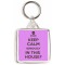 Keep Calm Seriously in This House? - Square Keyring