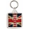 Keep Calm and Drive a Jag - Square Keyring