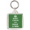 Keep Calm and Drive a Mini - Square Keyring