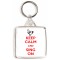 Keep Calm and Sing On - Square Keyring