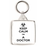 Keep Calm I'm a Doctor - Square Keyring