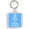 Keep Calm and Phone a Friend - Square Keyring